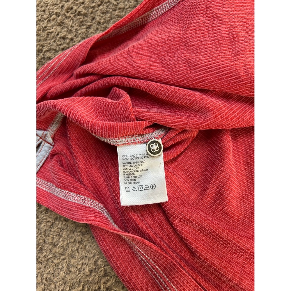 Tommy Bahama Mens Red Tencel Blend Short Sleeve Polo Shirt ST225393 Size L - Picture 7 of 8